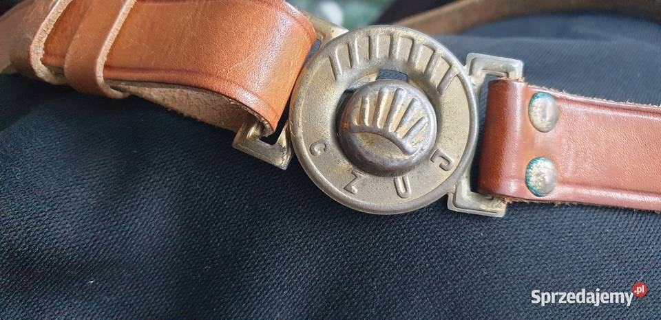 Harcerski pasek skórzany ZHP z dawnych lat Reszel