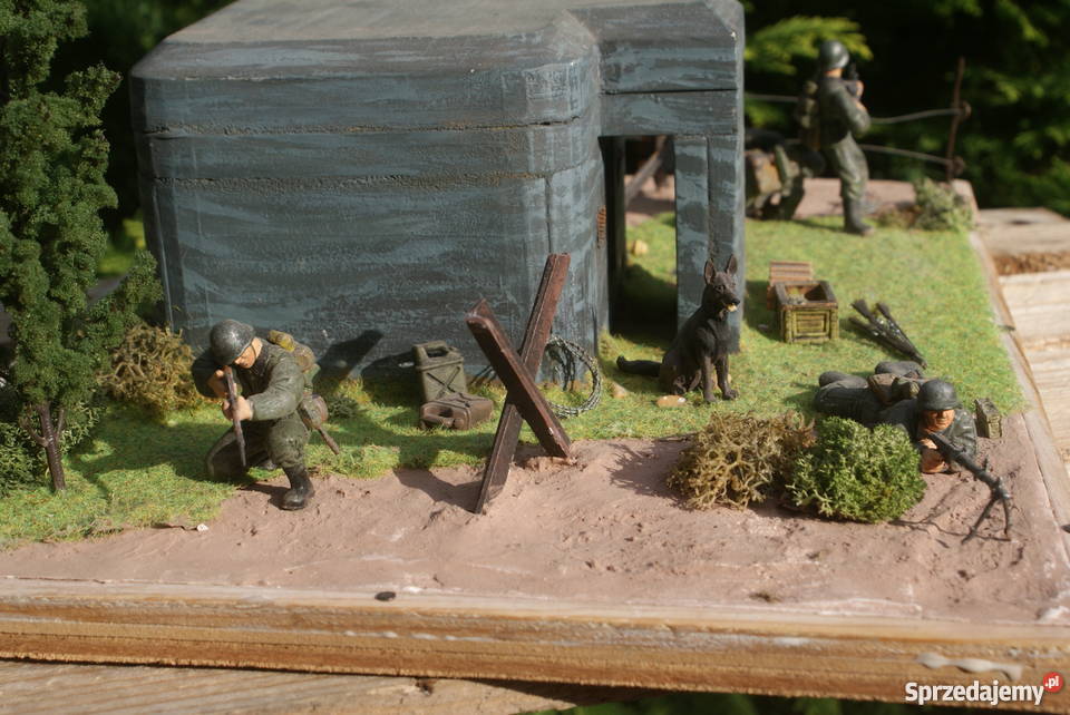 Diorama makieta militarna obrona bunkra Warszawa
