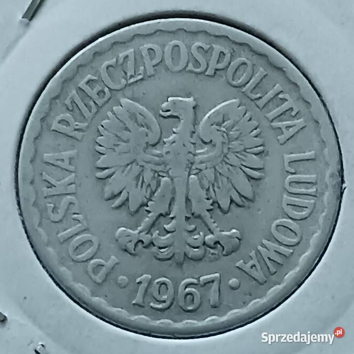 1 Złoty 1967 r 3 najniższy nakład super wielkopolskie Konin