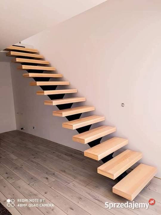 Schody konstrukcja metalowa plus stopnie dąb Częstochowa