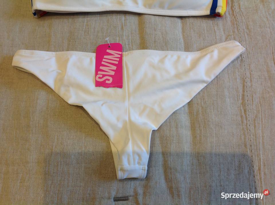 Strój kąpielowy dwuczęściowy r L Biały nowy Nowa Sól sprzedam