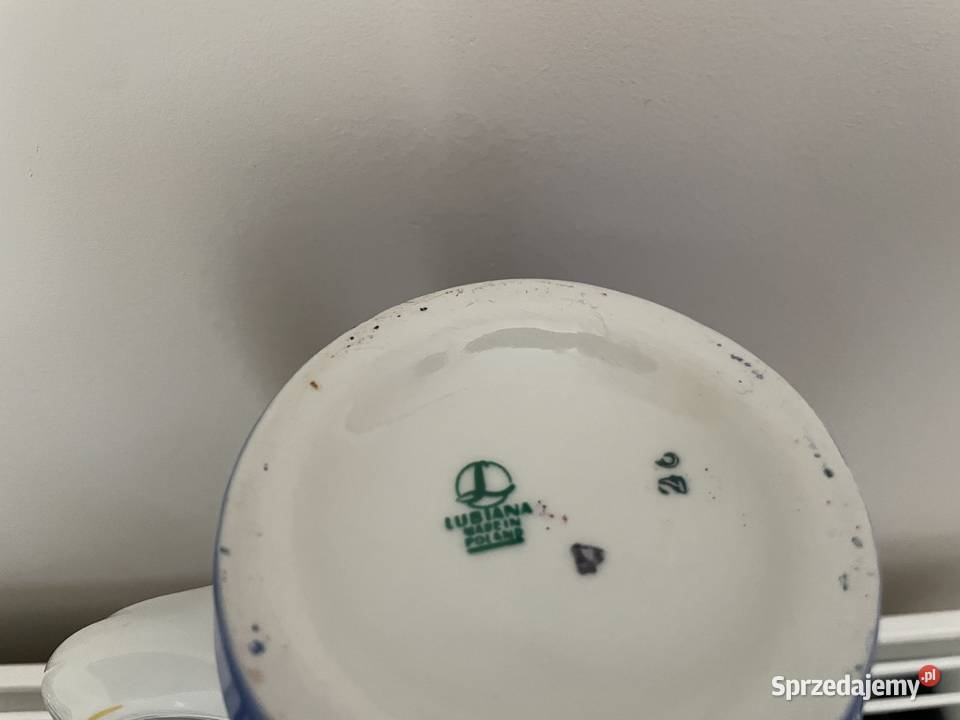 Lubiana wzór kaszubski Cyganka kufel PRL Porcelana i szkło