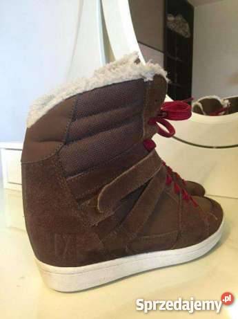 DC Shoes na koturnie Okazja brązowy/beżowy Warszawa