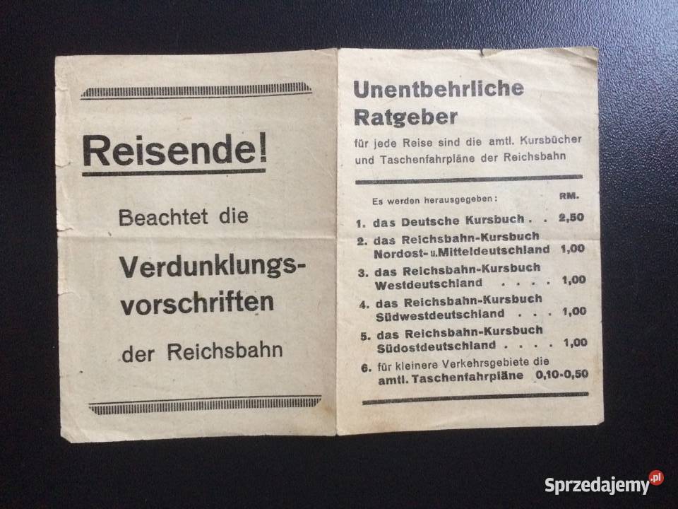 245 Niemiecki Podręczny Rozkład Jazdy zachodniopomorskie Szczecin