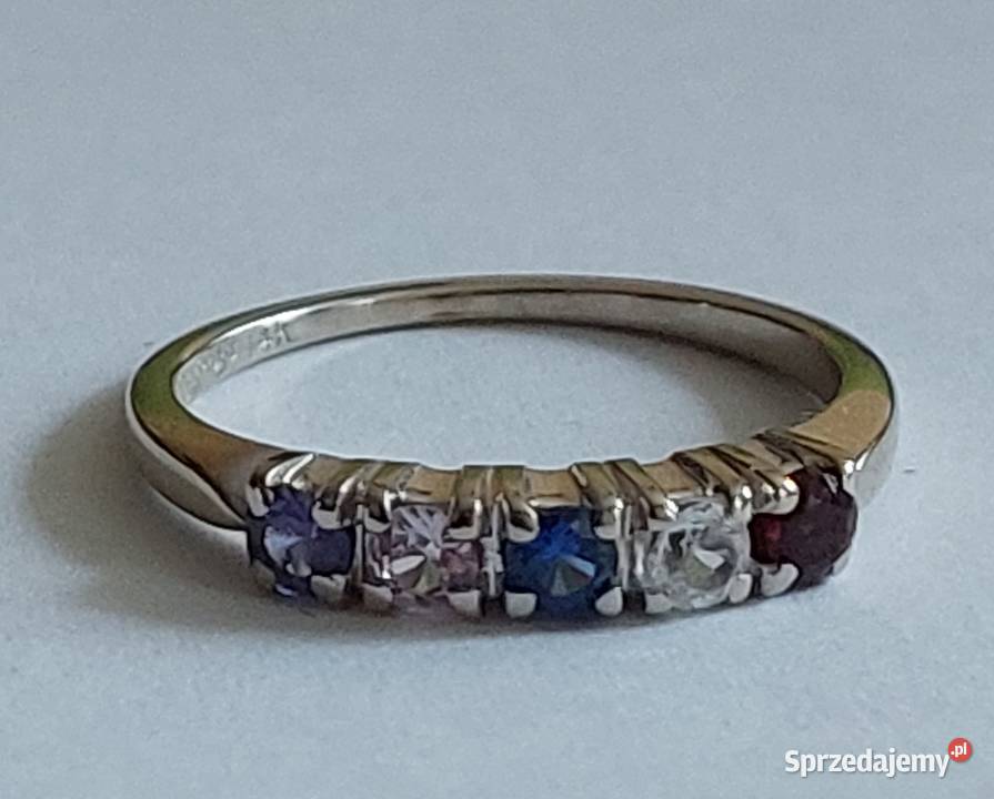 Pierścionek Damski Złoto 585 Tanzanite Szafir Grodzisk Mazowiecki sprzedam