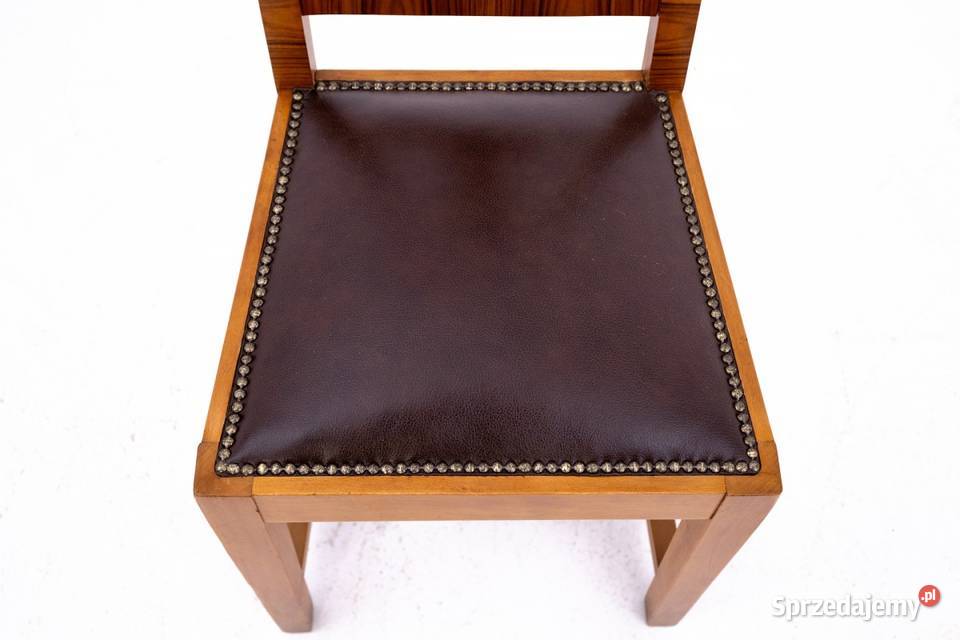 Komplet 6 ciu krzeseł w stylu Art Deco lata 40 Chorzów