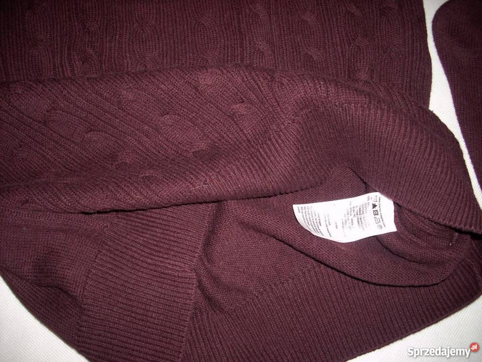 SWETER męski burgundowy j NOWY M L Nowy Sącz