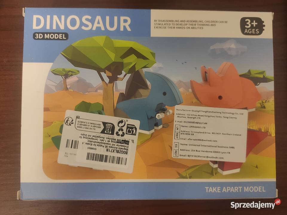 Dinozaury 3D Magnetyczne 3 Kinda Toys Podwilk