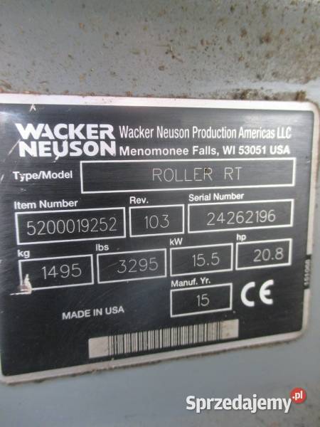 Walec okołkowany zdalnie sterowany Wacker Neuson Pleszew