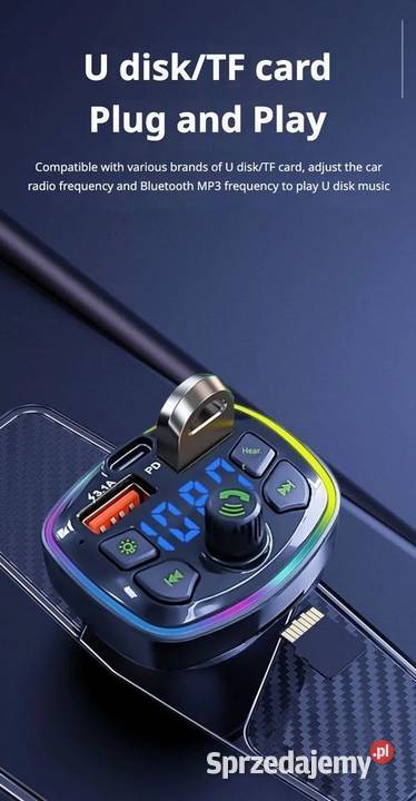 Transmiter Bluetooth FM ładowarka samochodowa Nowy Sącz