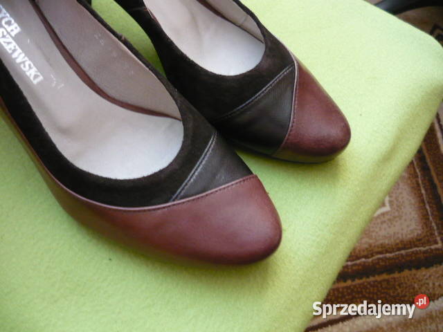 Buty damskie czółenka brązowe inna