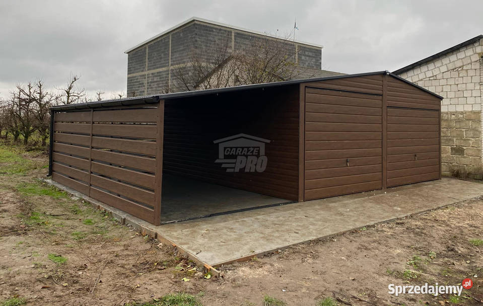 Garaż blaszany 6x6m wiata 3m 2x Brama Białystok