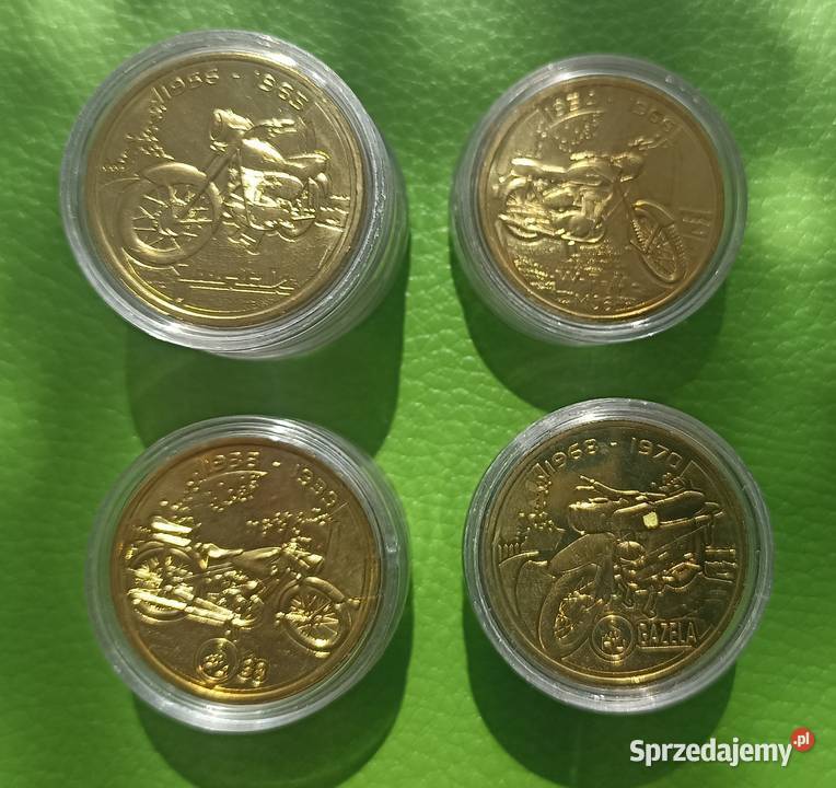 4 x Monety Motocylke Motory Junak WFM SHL Gazela