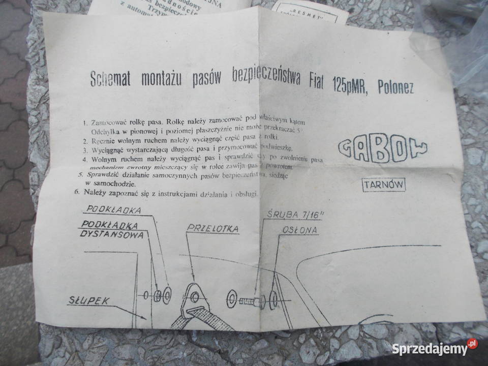 fiatpolonez nowy pas bezpieczeństwa Ziębice