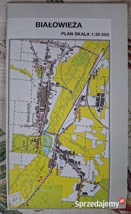 Puszcza Białowieska mapa Mapy i przewodniki Kraków