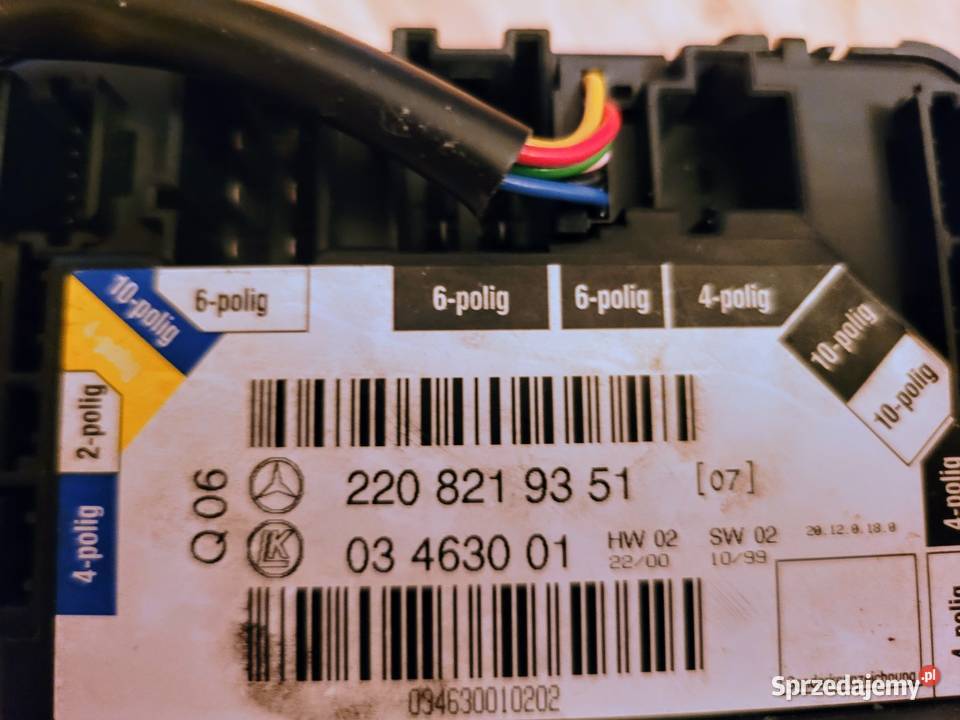 Panel sterowania fotela kierowcy Mercedes S w220 osobowe Brzoza