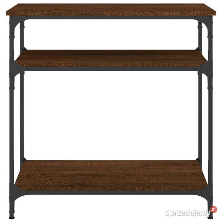 Stolik konsolowy brązowy dąb 75x29x75 WM834044