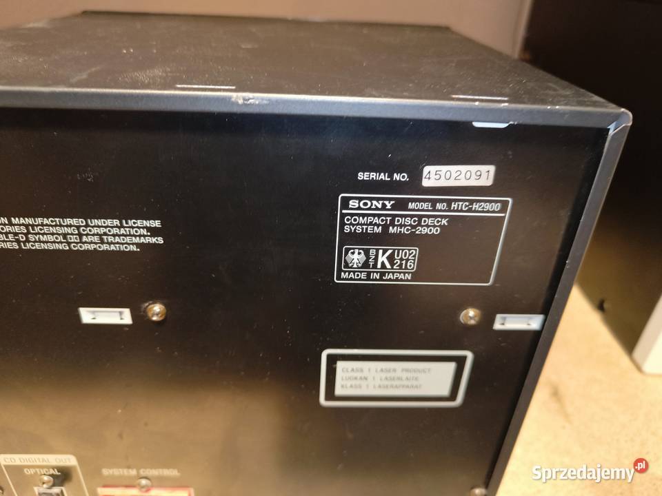 Sony HTCH2900 element wieży CD i deck Luboń