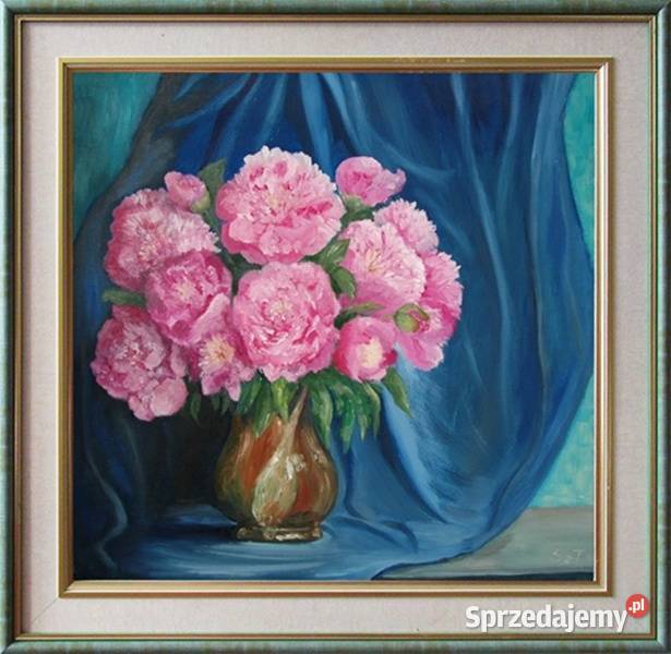 Obraz olejny Piwonie w wazonie Lublin