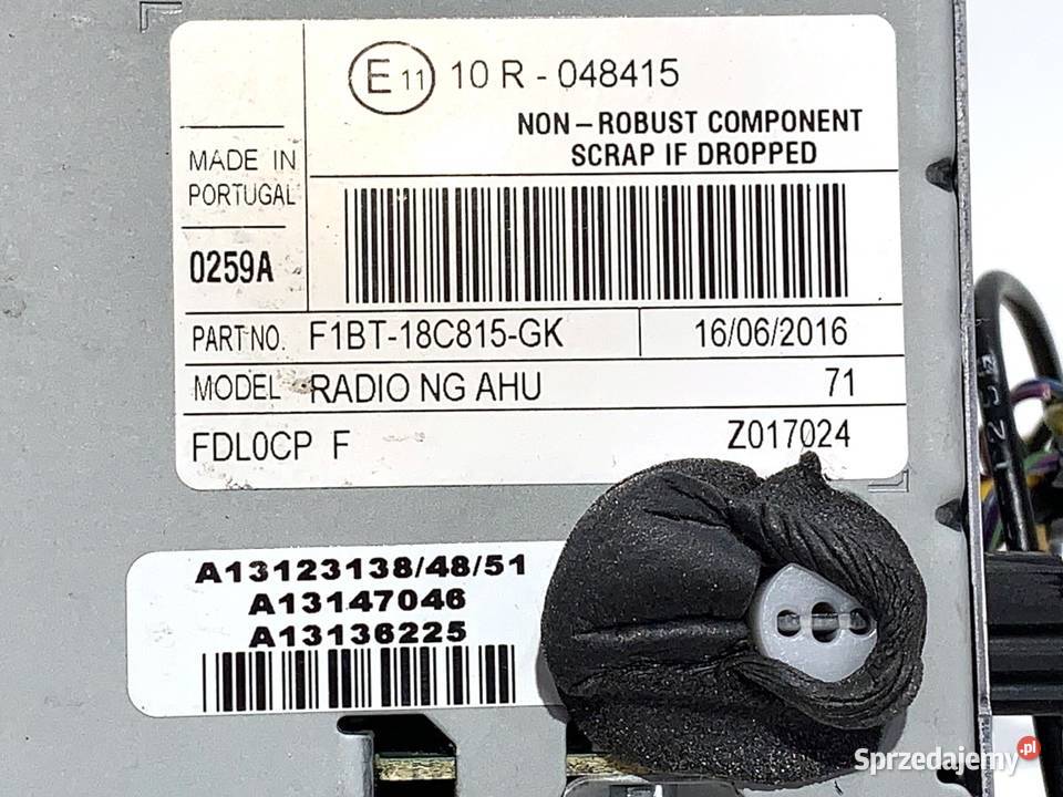 RADIO FORD TRANSIT CONNECT F1BT18C815GK