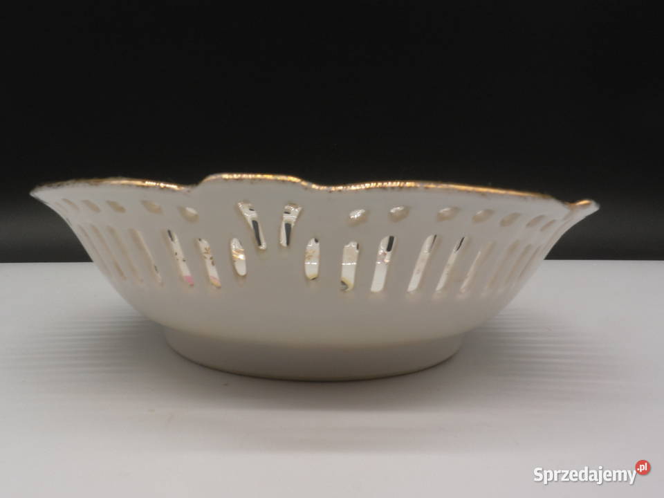 Stara misa ażurowa porcelana ręcznie malowana wielkopolskie