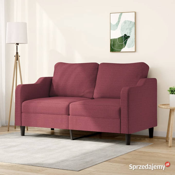Sofa 2osobowa winna czerwień 140 tapicerowana mazowieckie Warszawa