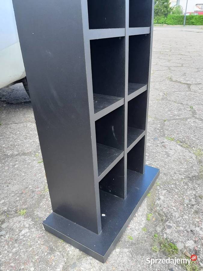 Czarna szafka na płyty CD inne przedmioty 79cm