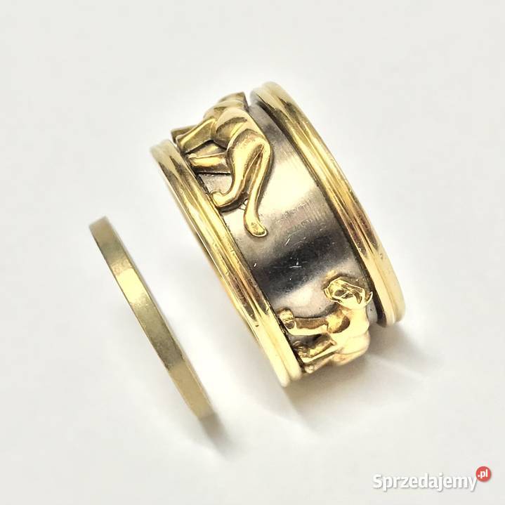 Złota OBRĄCZKA 18K zjawiskowa ala Cartier CUD Pierścionki mazowieckie sprzedam