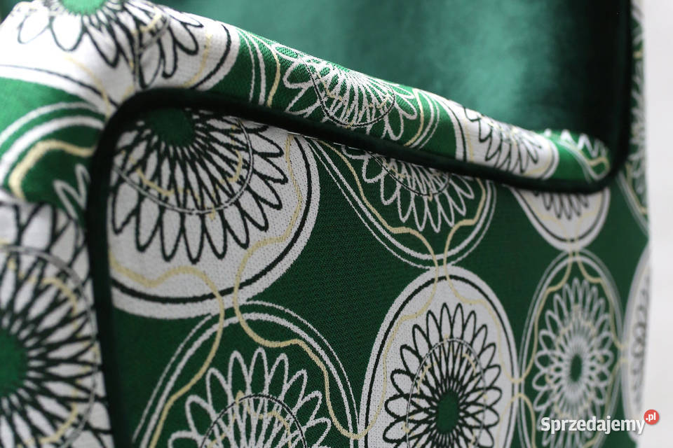 Fotel Uszak Kominkowy Patchwork Skandynawski Kazimierz Biskupi