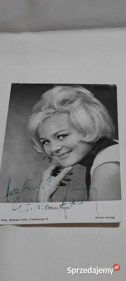 pocztówka z piosenkarką Christa Haas Warszawa