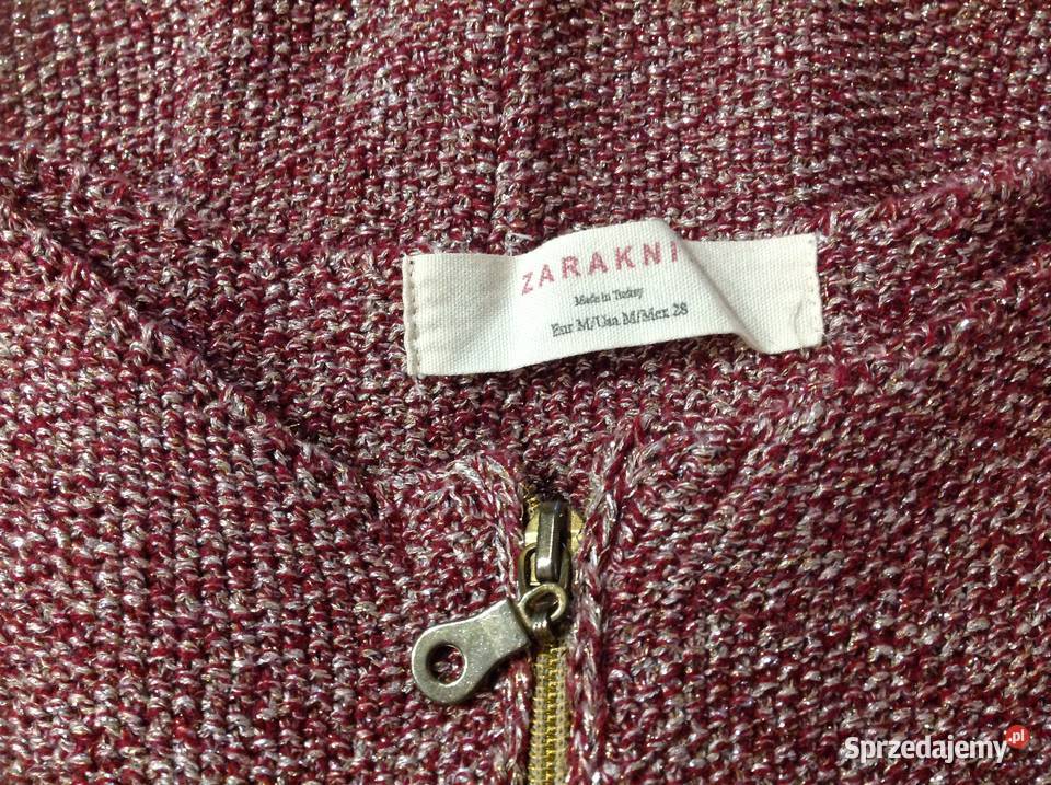 Sweter Kardigan Damski ZARA KNIT XS z Metaliczną Nowa Sól sprzedam