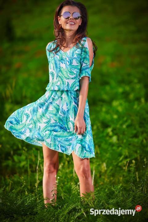 Piękna kobieca i elegancka sukienka midi EXOTIC Rozmiar 38(M) Poznań