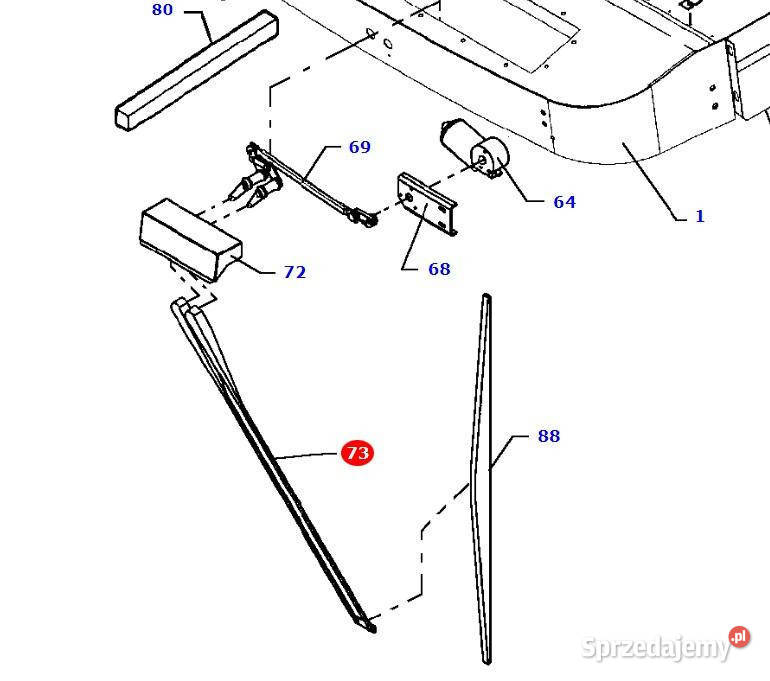 Massey Fergusson MF 30 32 ramię wycieraczki Jastrzębniki