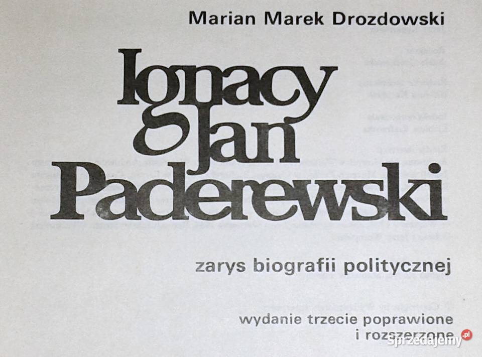 Ignacy Jan Paderewski Marian Marek Drozdowski Pozostałe lubelskie Chełm sprzedam