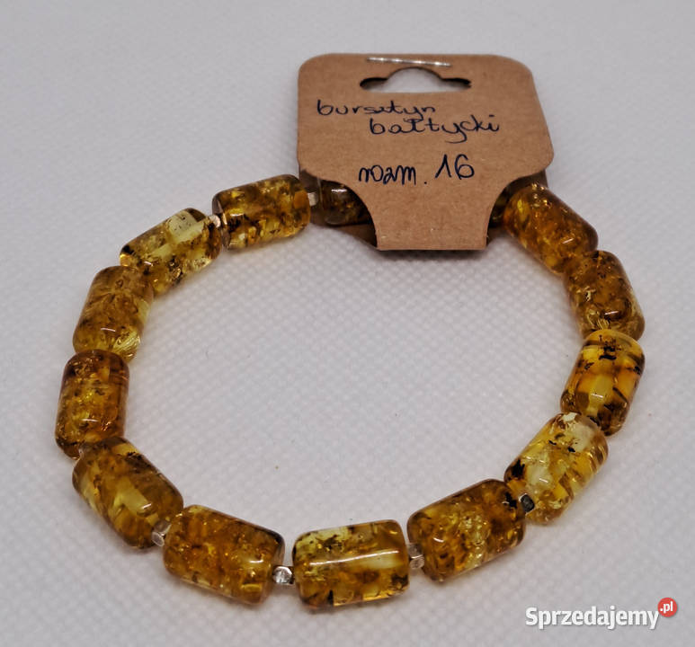 Bransoletka z bursztynu bursztyn bałtycki wałki Warszawa