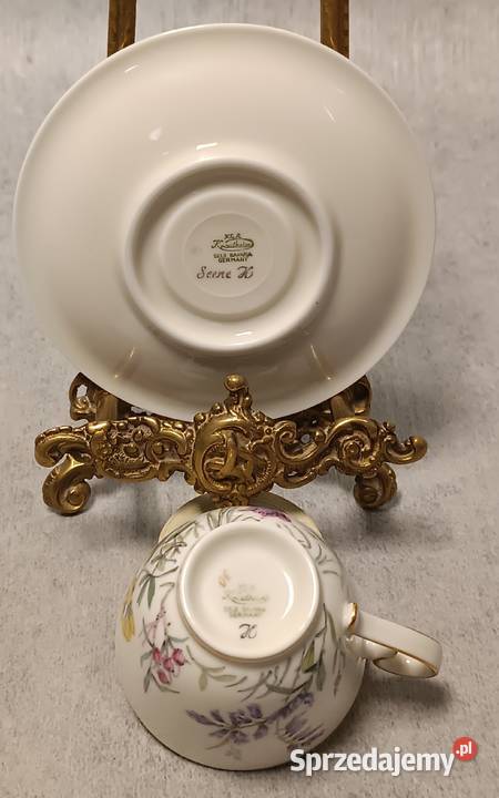 Krautheim Łączka Filiżanka Kolekcjonerski Kwiaty Dobrzany