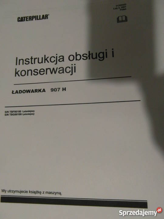 INSTRUKCJA OBSŁUGI DTR CATERPILLAR 907H2 i iNNE Książki i Podręczniki Szczecin