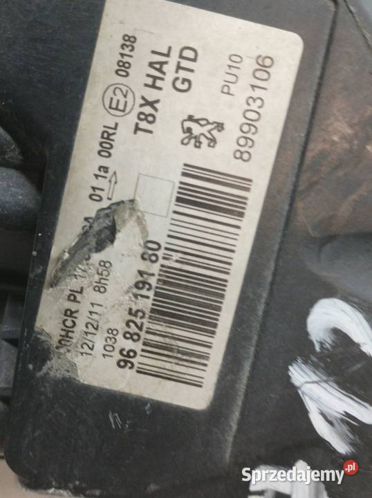 LAMPA PRZÓD LEWA 9682519180 Peugeot 5008 I 2009 sprzedam