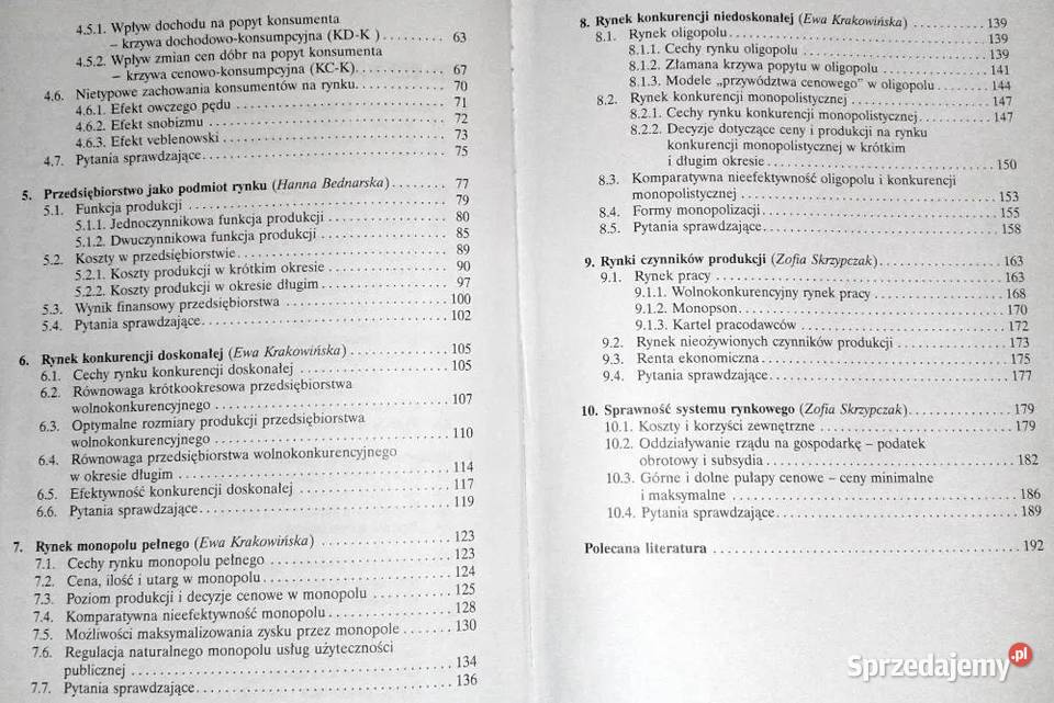 Mikroekonomia w zarysie Hanna Bednarska Ewa lubelskie