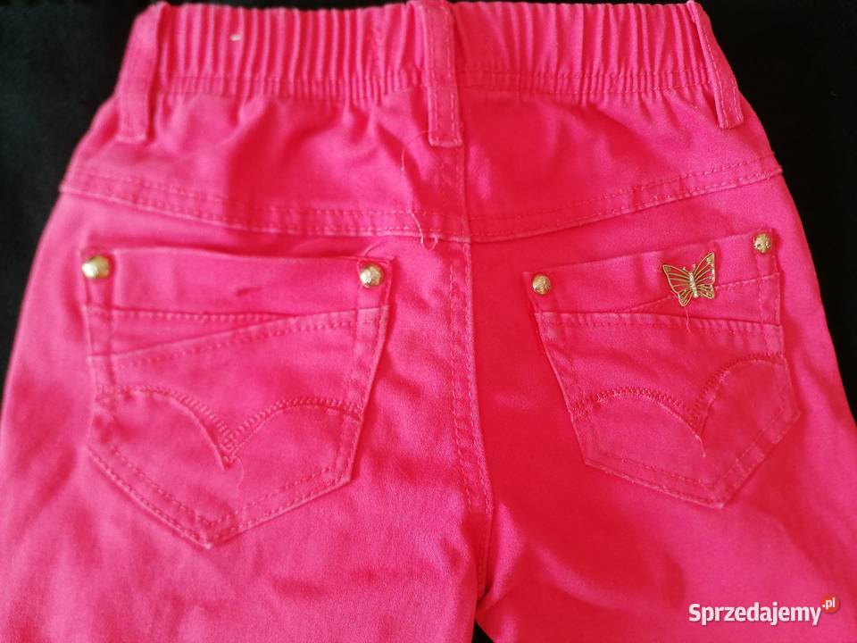 Spodnie dżinsowe malinowe HAPPY HOUSE rozmiar dziewczynka Łódź