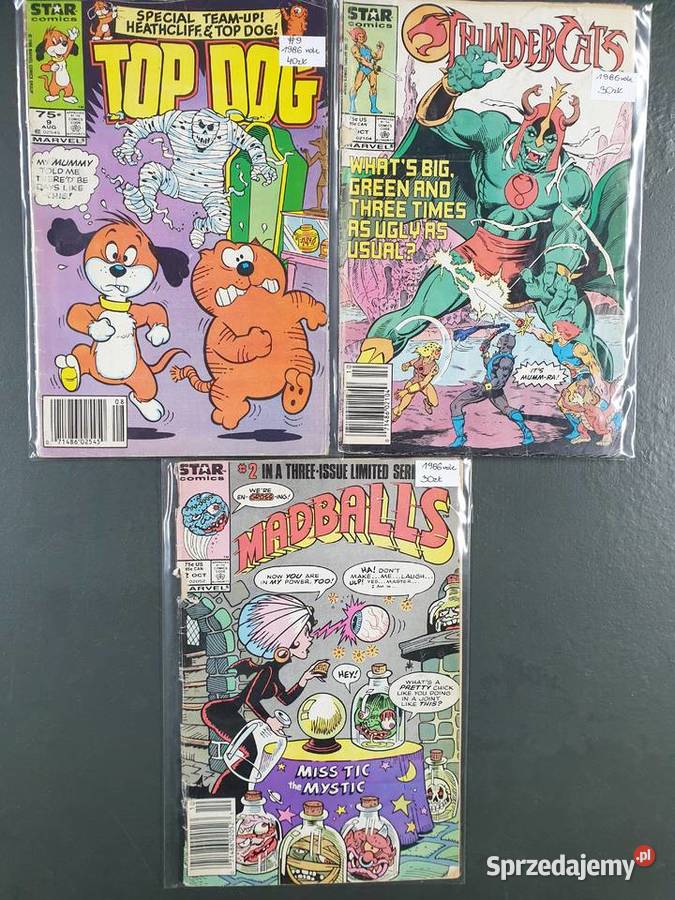Zestaw 3 oryginalnych komiksów Marvel USA 1986 Gdynia