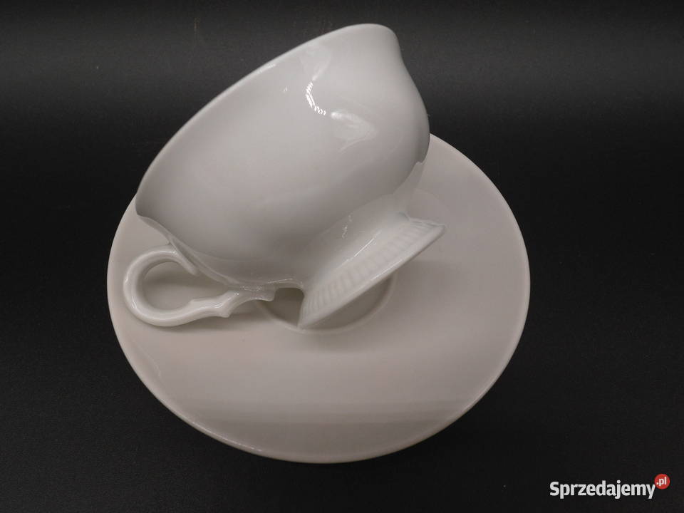 Ekskluzywna Filiżanka Espresso ze Spodkiem Porcelana i szkło wielkopolskie Raszków
