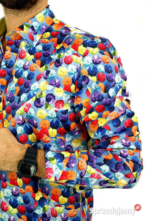 DANIEL BESSI Koszula Męska Fb073 Kolorowa Ostrów Wielkopolski