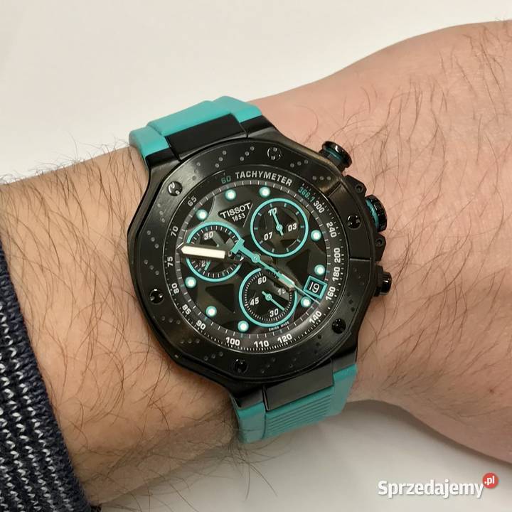 Tissot TRace Chronograph T141 45 mm PVD szafir mazowieckie Warszawa