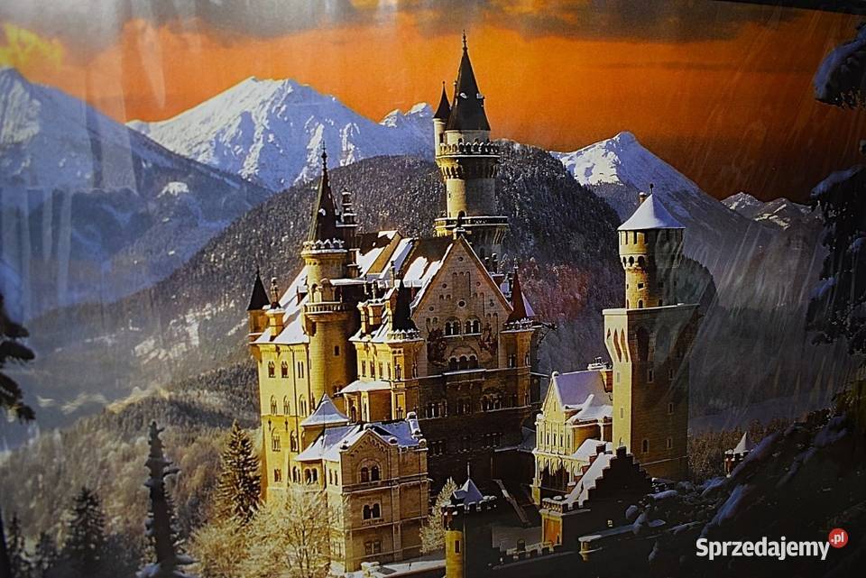 Bajkowy zamek Neuschwanstein reprodukcja Antykwariat Chełmno