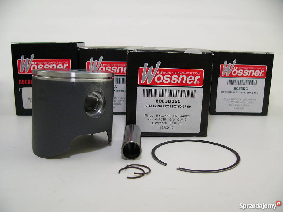 TŁOK komplet tłokowy WOSSNER 7844 mm EGS 360 EXC śląskie Zabrze sprzedam