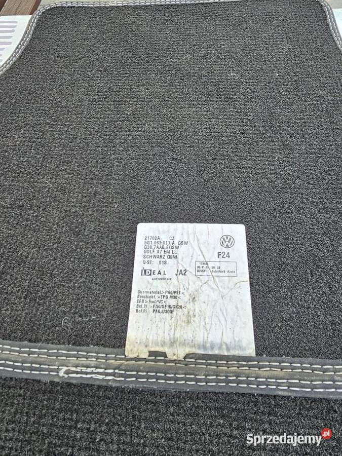 Dywaniki oryginalne welurowe do volkswagen sprzedam
