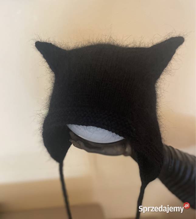 Hat cat Bonetka kotka czapka z uszkami handmade Podgórzyn