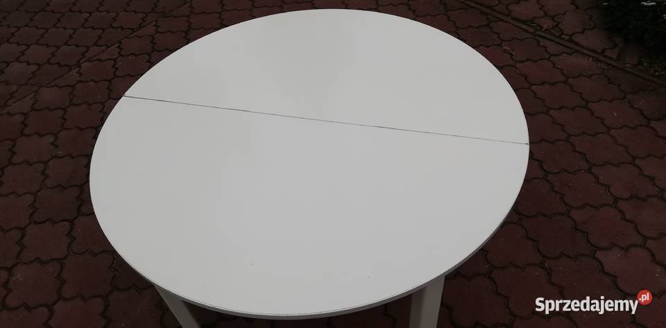 Stół biały duży okrągły stolik kawowy Stoły, krzesła, biurka Sulbiny