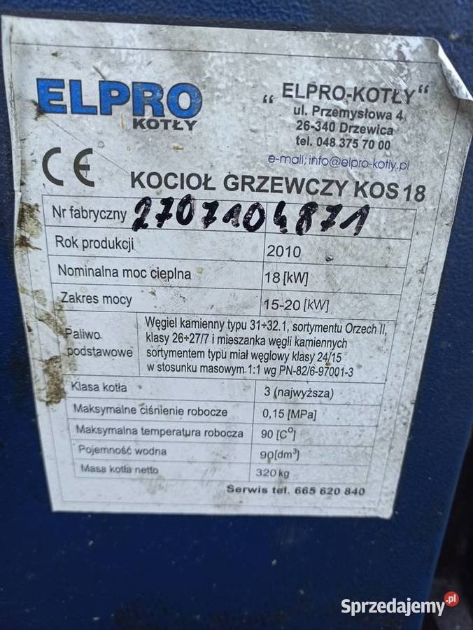 Piec Kocioł CO 18kW łódzkie